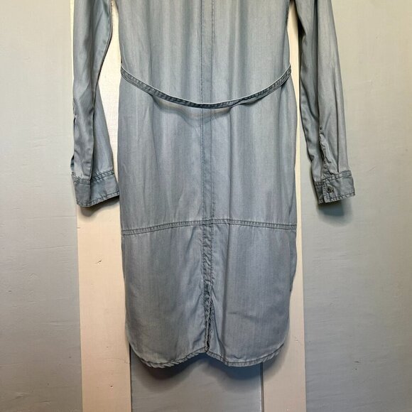 Anthropologie Holding Horses Novela Collared Button Front Chambray Dress - Picture 8 of 12